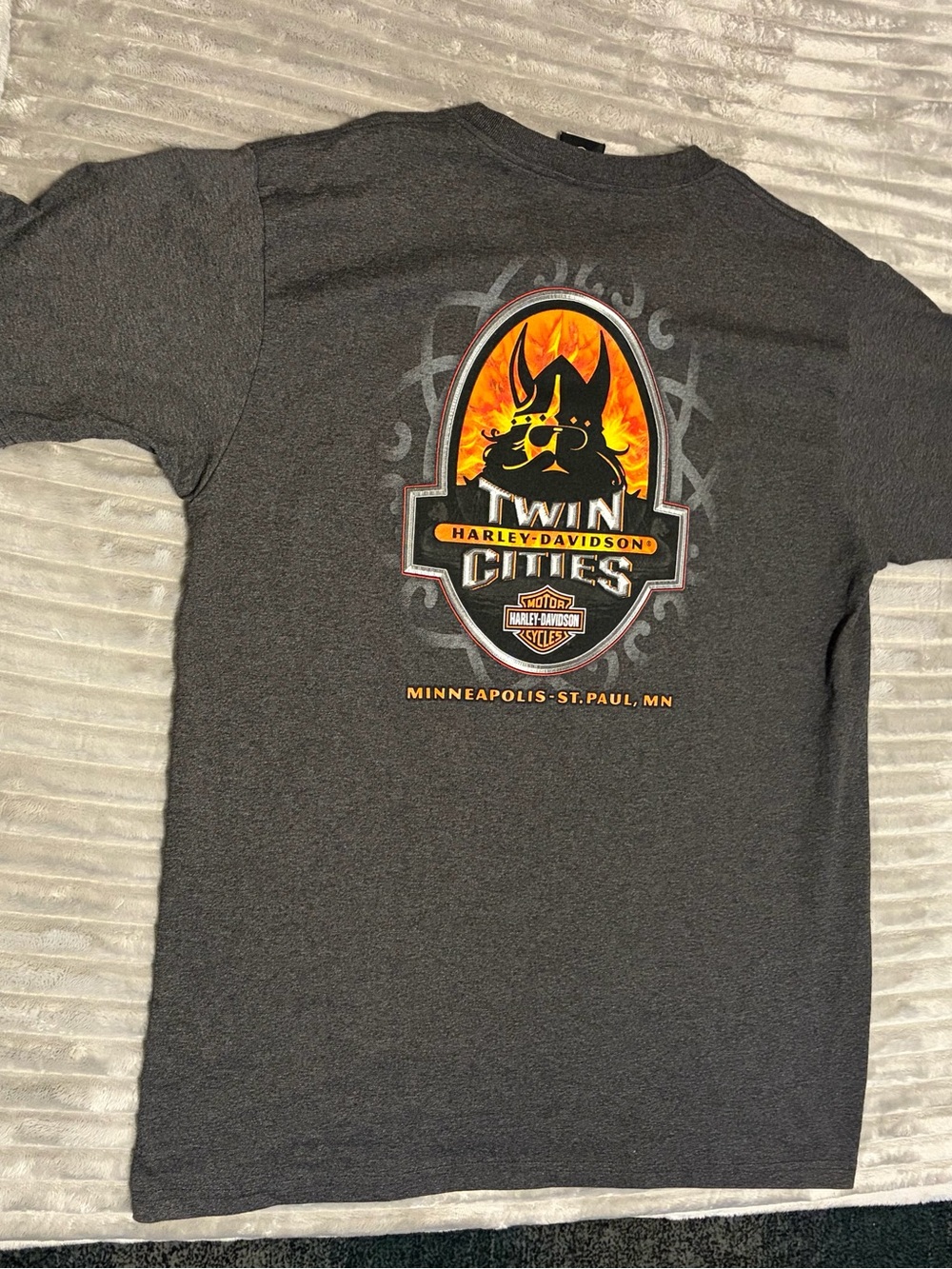 Harley-Davidson Twin Cities Viking Graphic Tee - Charcoal Gray